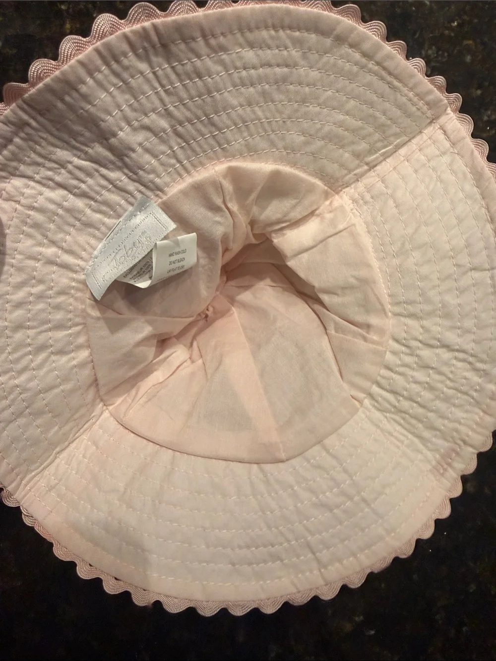 Pink Strawberry Embroidered Sun Hat for NEWBORN - NWT